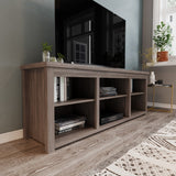 English Elm Farmhouse TV Stand up to 80" TVs - 65" Engineered Wood Framed Media Console with Open Storage in Finish