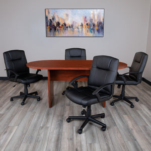 English Elm Commercial Grade 6 Foot (72 inch) Oval Conference Table