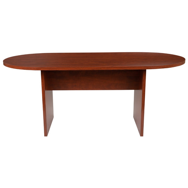 English Elm Commercial Grade 6 Foot (72 inch) Oval Conference Table