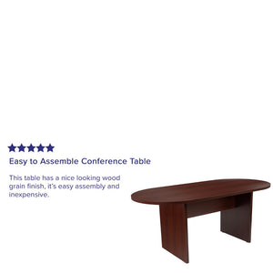 English Elm Commercial Grade 6 Foot (72 inch) Oval Conference Table