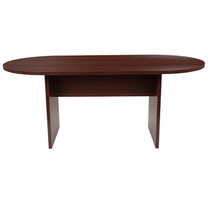 English Elm Commercial Grade 6 Foot (72 inch) Oval Conference Table