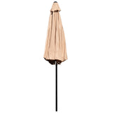 English Elm Commercial Grade 9 FT Round Umbrella with 1.5" Diameter Aluminum Pole with Crank and Tilt Function