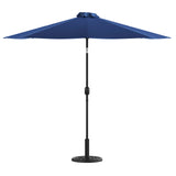 English Elm Commercial Grade 9 FT Round Umbrella with Crank and Tilt Function and Standing Umbrella Base