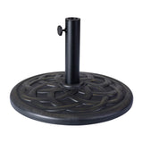 English Elm Commercial Grade Universal Cement Patio Umbrella Base with Weatherproof Plastic Polymer Coating - 19.25" Diameter