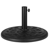 English Elm Commercial Grade Universal Cement Patio Umbrella Base with Weatherproof Plastic Polymer Coating - 19.25" Diameter