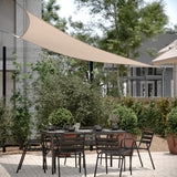 English Elm 12ft Triangle Sun Sail Shade Canopy with Included Nylon Attachment Ropes