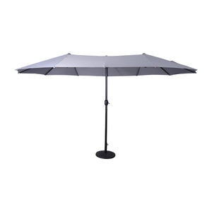 English Elm Commercial Grade Commercial Grade 15 FT Triple Head Patio Umbrella with Crank and Easy Lift Functionality