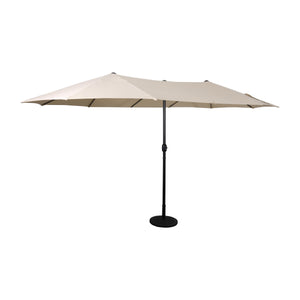 English Elm Commercial Grade Commercial Grade 15 FT Triple Head Patio Umbrella with Crank and Easy Lift Functionality