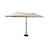 English Elm Commercial Grade Commercial Grade 15 FT Triple Head Patio Umbrella with Crank and Easy Lift Functionality