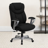 Commercial Grade Series Big & Tall 400 lb. Rated Executive Ergonomic Office Chair with Silver Adjustable Arms