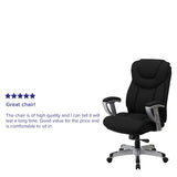 English Elm Commercial Grade Series Big & Tall 400 lb. Rated Executive Ergonomic Office Chair with Silver Adjustable Arms