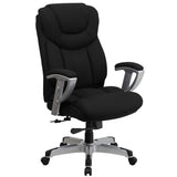 English Elm Commercial Grade Series Big & Tall 400 lb. Rated Executive Ergonomic Office Chair with Silver Adjustable Arms