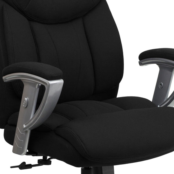 English Elm Commercial Grade Series Big & Tall 400 lb. Rated Executive Ergonomic Office Chair with Silver Adjustable Arms