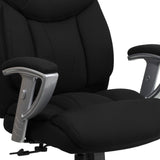 English Elm Commercial Grade Series Big & Tall 400 lb. Rated Executive Ergonomic Office Chair with Silver Adjustable Arms