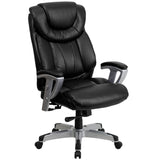 English Elm Commercial Grade Series Big & Tall 400 lb. Rated Executive Ergonomic Office Chair with Silver Adjustable Arms