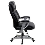 English Elm Commercial Grade Series Big & Tall 400 lb. Rated Executive Ergonomic Office Chair with Silver Adjustable Arms