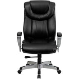 English Elm Commercial Grade Series Big & Tall 400 lb. Rated Executive Ergonomic Office Chair with Silver Adjustable Arms