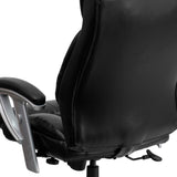 English Elm Commercial Grade Series Big & Tall 400 lb. Rated Executive Ergonomic Office Chair with Silver Adjustable Arms