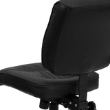 English Elm Commercial Grade Mid-Back LeatherSoft Multifunction Swivel Ergonomic Task Office Chair