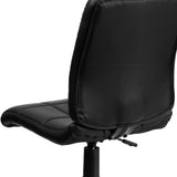 English Elm Commercial Grade Mid-Back Quilted Vinyl Swivel Task Office Chair