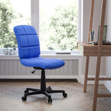 English Elm Commercial Grade Mid-Back Quilted Vinyl Swivel Task Office Chair