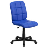 English Elm Commercial Grade Mid-Back Quilted Vinyl Swivel Task Office Chair