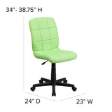 English Elm Commercial Grade Mid-Back Quilted Vinyl Swivel Task Office Chair