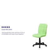 English Elm Commercial Grade Mid-Back Quilted Vinyl Swivel Task Office Chair