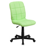 English Elm Commercial Grade Mid-Back Quilted Vinyl Swivel Task Office Chair