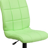 English Elm Commercial Grade Mid-Back Quilted Vinyl Swivel Task Office Chair