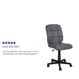 English Elm Commercial Grade Mid-Back Quilted Vinyl Swivel Task Office Chair