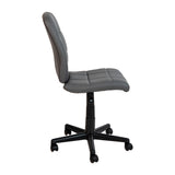 English Elm Commercial Grade Mid-Back Quilted Vinyl Swivel Task Office Chair