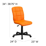 English Elm Commercial Grade Mid-Back Quilted Vinyl Swivel Task Office Chair