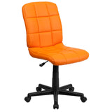 English Elm Commercial Grade Mid-Back Quilted Vinyl Swivel Task Office Chair