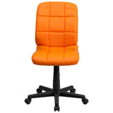 English Elm Commercial Grade Mid-Back Quilted Vinyl Swivel Task Office Chair