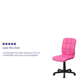 English Elm Commercial Grade Mid-Back Quilted Vinyl Swivel Task Office Chair