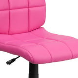 English Elm Commercial Grade Mid-Back Quilted Vinyl Swivel Task Office Chair