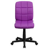 English Elm Commercial Grade Mid-Back Quilted Vinyl Swivel Task Office Chair