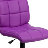 English Elm Commercial Grade Mid-Back Quilted Vinyl Swivel Task Office Chair