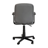 English Elm Commercial Grade Mid-Back Quilted Vinyl Swivel Task Office Chair with Arms