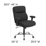 English Elm Commercial Grade Series Big & Tall 400 lb. Rated Ergonomic Task Office Chair with Line Stitching and Adjustable Arms