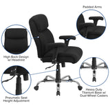 English Elm Commercial Grade Series Big & Tall 400 lb. Rated Ergonomic Task Office Chair with Line Stitching and Adjustable Arms