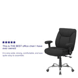 English Elm Commercial Grade Series Big & Tall 400 lb. Rated Deep Tufted Swivel Ergonomic Task Office Chair with Adjustable Arms