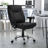 Commercial Grade Series Big & Tall 400 lb. Rated Deep Tufted Ergonomic Task Office Chair with Adjustable Arms