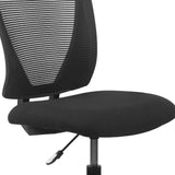 English Elm Commercial Grade Ergonomic Mid-Back Mesh Drafting Chair with Fabric Seat and Adjustable Foot Ring