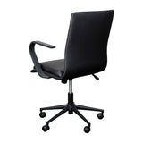 English Elm Commercial Grade Mid-Back Designer Executive LeatherSoft Office Chair with Base and Arms,