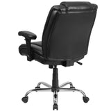 English Elm Commercial Grade Series Big & Tall 400 lb. Rated LeatherSoft Ergonomic Task Office Chair with Chrome Base and Adjustable Arms