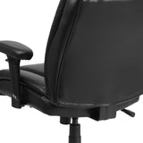 English Elm Commercial Grade Series Big & Tall 400 lb. Rated LeatherSoft Ergonomic Task Office Chair with Chrome Base and Adjustable Arms