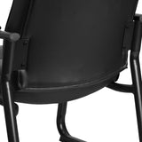 English Elm Commercial Grade Series Big & Tall 500 lb. Rated LeatherSoft Executive Side Reception Chair with Sled Base