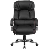 English Elm Commercial Grade Series Big & Tall 500 lb. Rated LeatherSoft Executive Swivel Ergonomic Office Chair with Chrome Base and Arms